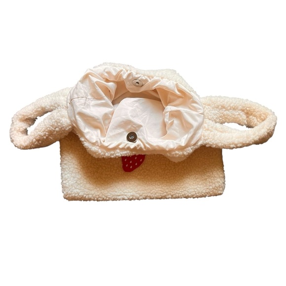 Strawberry Milk Fuzzy Tote Bag - Picture 2 of 5